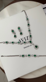 سرویس طرح جواهر گلبرگ و اشک زمردی