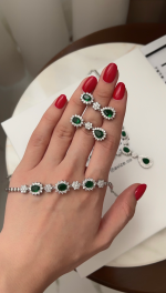 سرویس طرح جواهر گلبرگ و اشک زمردی - تصویر 4