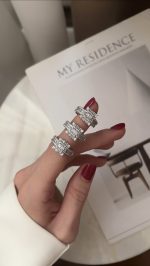انگشتر زنانه چند ردیفه ی باگتی