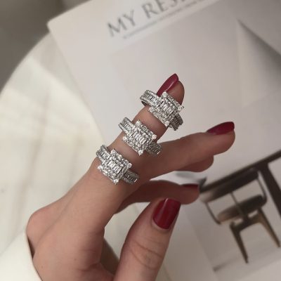 انگشتر زنانه چند ردیفه ی باگتی